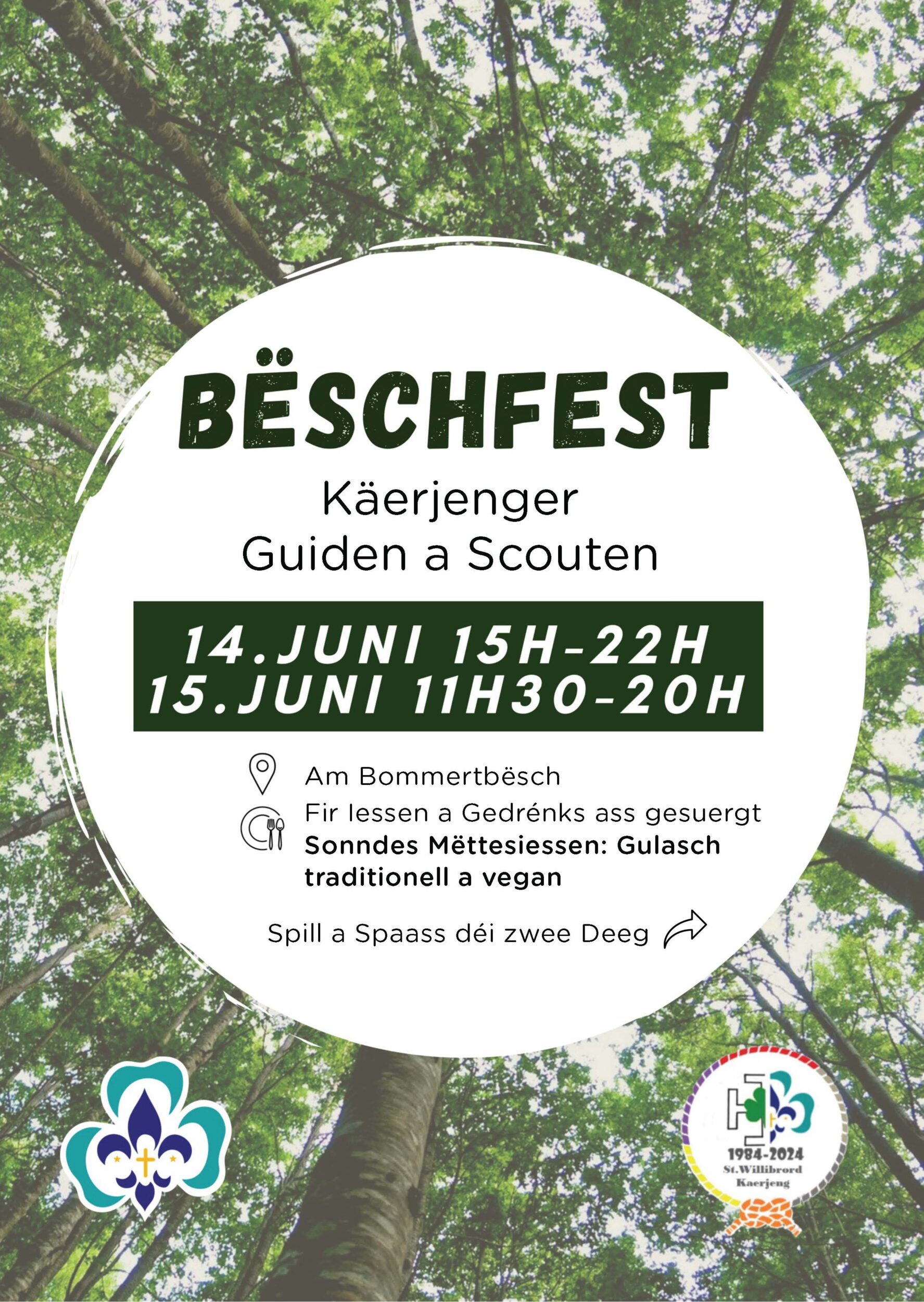 Flyer Bëschfest 2025 Pubquiz a Familljerallye Guiden a Scouten_Page_1