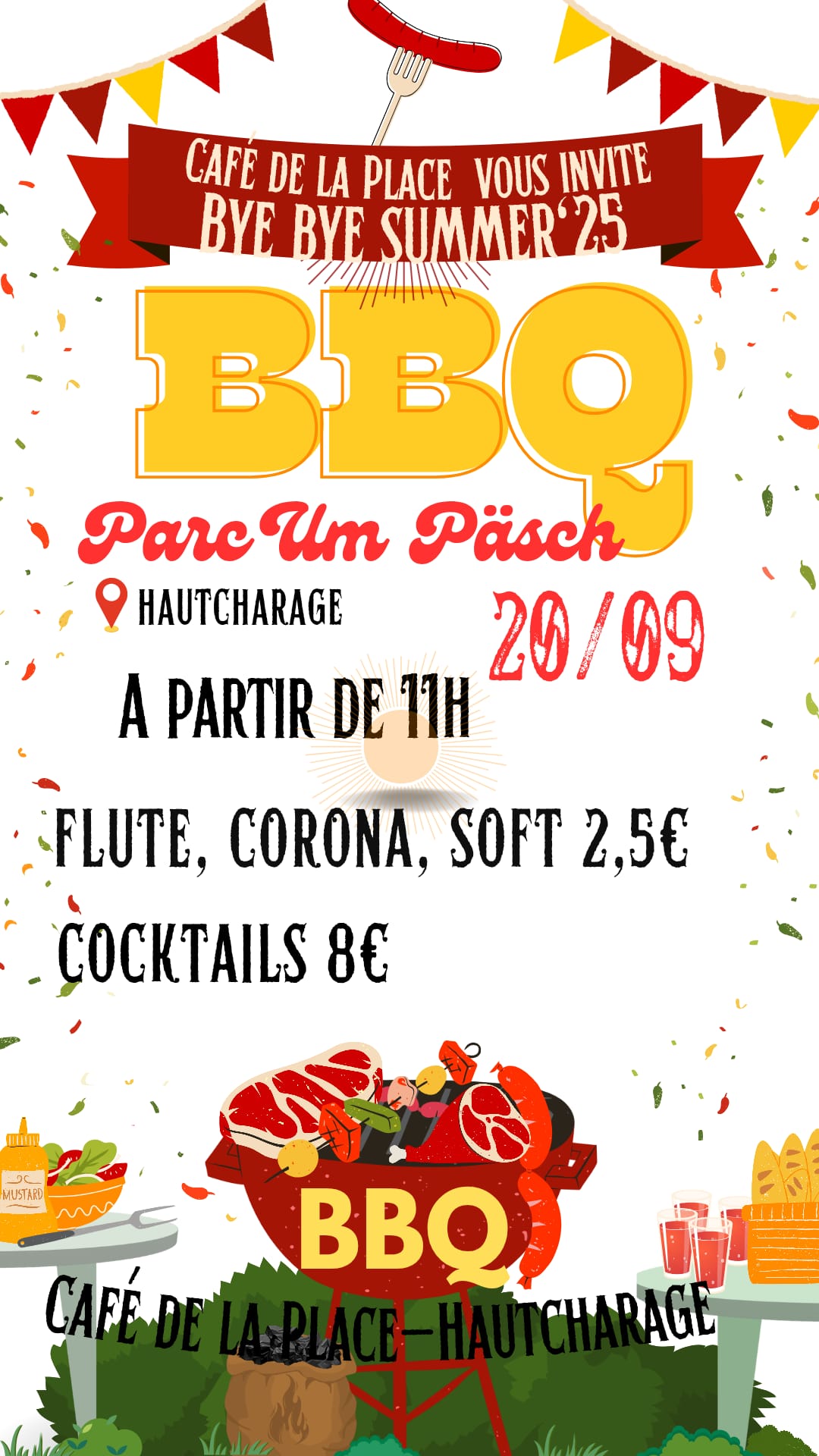 Bye Bye Summer’25 BBQ – Café de la Place